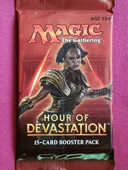 Magic The Gathering HOUR OF DEVASTATION New Sealed Booster Pack MTG - Image 2