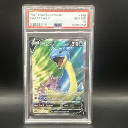 Pokemon Lapras V Full Art 189/202 Sword & Shield Ultra Rare PSA 10 Holo - Image 1