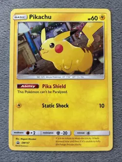 Pikachu SM157 Pokemon Card Sun Moon Promo 2018 - Image 1