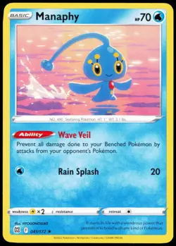 Manaphy 041/172 Rare Brilliant Stars NM Pokemon BRS - Image 1