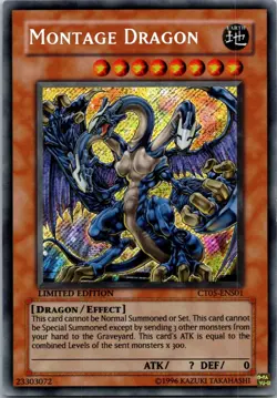 Yugioh Montage Dragon CT05-ENS01 Limited Edition Secret Rare NM - Image 1