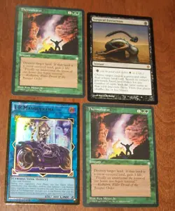 Four Magic the Gathering & Yu-Gi-Uh Cards - Image 1