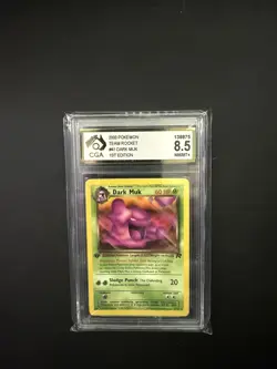 Pokemon Card Dark Muk 41/82 Team Rocket 1st Edition CGA 8.5 - Image 1