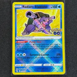 Radiant Blastoise - 018/078 - Radiant Rare - Pokemon Go - Pokemon Card - HP - Image 1