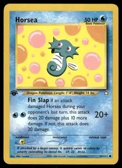 Pokemon Cards Horsea 62/111 1ST EDITION Neo Genesis WOTC Common NM - Image 1