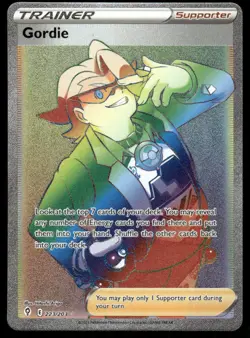 Pokemon Cards Gordie 223/203 Evolving Skies Rainbow Rare NM - Image 1