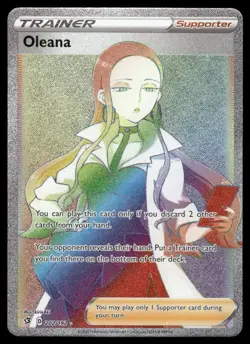 Pokemon Cards Oleana 202/192 Rebel Clash Rare Rainbow NM - Image 1