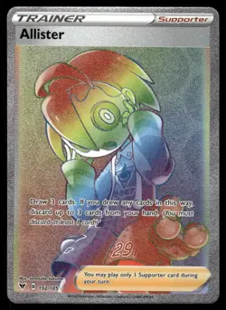 Pokemon Cards Allister 192/185 Vivid Voltage Rare Rainbow NM - Image 1