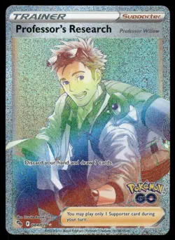 Pokemon Cards Professor's Research 084/078 Pokemon GO Rare Rainbow NM - Image 1