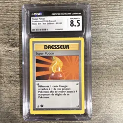 CGC 8.5 Super Potion 90/102 Base Set 1st Edition 1999 French Pokemon Card - Image 1