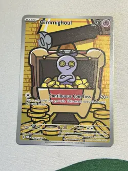 Pokemon TCG Gimmighoul Paradox Rift 198/182 Holo Illustration Rare - Image 1