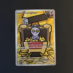 Pokemon Gimmighoul 198/182 SV04 Paradox Rift Illustration Rare Holo Basic 70 HP - Image 2