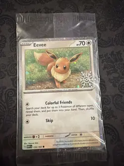 Eevee 133/165 Pokemon TCG Holiday Calendar 2025 Holo Festive Stamp Promo Sealed - Image 1