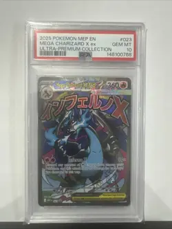 Mega Charizard X EX 23 UPC PSA 10 2025 Pokemon Mega Black Star Promo Phantasmal - Image 1