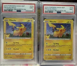 2020 Pokemon SWSH BSP General Mills 25th Anniversary #39 Pikachu Holo PSA 9-X2 H - Image 1