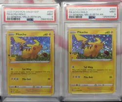 2020 Pokemon SWSH BSP General Mills 25th Anniversary #39 Pikachu Holo PSA 9-X2 G - Image 1