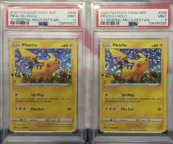 2020 Pokemon SWSH BSP General Mills 25th Anniversary #39 Pikachu Holo PSA 9-X2 D - Image 1