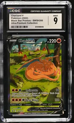 CHARIZARD V SWSH260 ULTRA-PREMIUM COLLECTION POKEMON CGC 9 MINT - Image 1