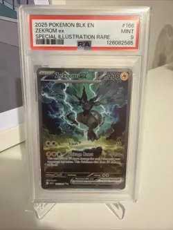 2025 POKEMON BLK EN-BLACK BOLT SPECIAL ILLUSTRATION RARE #166 ZEKROM EX PSA 9 - Image 1