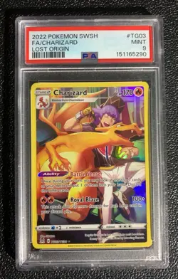 Pokemon TCG: PSA 9 Charizard TG03/TG30 Lost Origin - Image 1