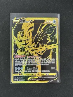 Zacian V SWSH076 Pokemon TCG Black Star Promo Premium Collection NM - Image 1
