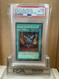 Black Luster Ritual 1st Ed. YuGiOh Starter Deck Yugi Evolution PSA 8 2004 - Image 1