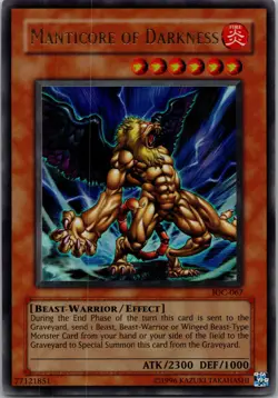 Yugioh Manticore of Darkness IOC-067 Ultra Rare NM - Image 1