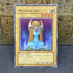 Yugioh Mystical Elf LOB-062 Super Rare Original Print LP - Image 1