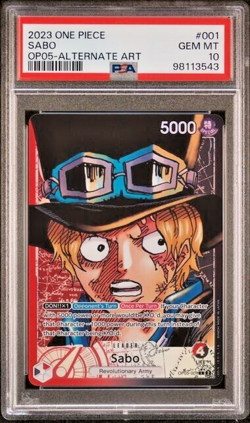 One Piece PSA 10 Sabo #001 Alternate Art OP05 2023 English - Image 2