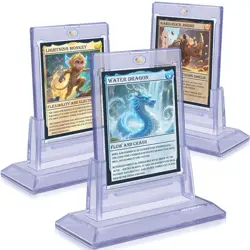 Magnetic Card Holders for Trading Cards 35pt with Display Stands 3 Pack - Image 1