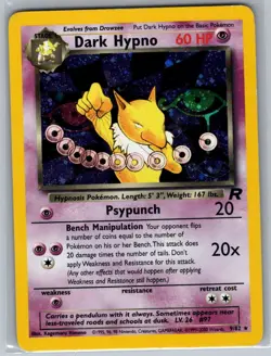Dark Hypno 9/82 Holo Team Rocket - Pokemon Card - LP - Image 1