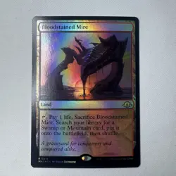 Bloodstained Mire Land Modern Horizons 3 Foil Card, MTG Magic the Gathering - Image 1