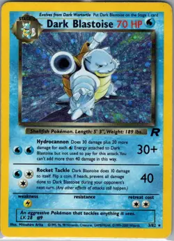 Dark Blastoise 3/82 Holo Team Rocket - Pokemon Card - LP - Image 1
