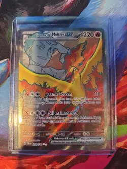 Pokemon Destined Rivals Stamped Team Rocket Moltres EX Ultra Rare Card 208/182 - Image 1