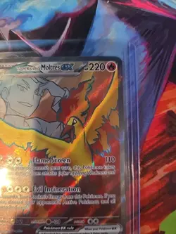 Pokemon Destined Rivals Stamped Team Rocket Moltres EX Ultra Rare Card 208/182 - Image 5