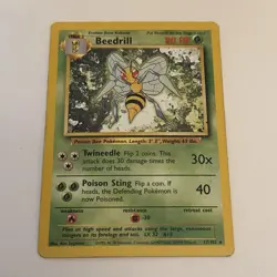 Pokemon TCG | Beedrill 17/102 | Base Set Unlimited Rare | Moderately Played - Image 2