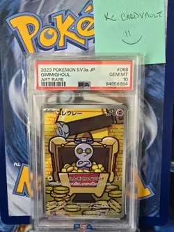 Pokemon Gimmighoul Art Rare Holo PSA 10 SV3a Raging Surf Japanese #068/062 - Image 1