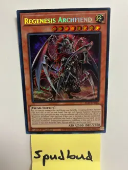 Regenesis Archfiend Secret Rare ALIN-EN016 NM 1st Edition Yu-Gi-Oh! - Image 1