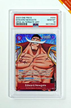 One Piece PSA 10 Edward #004 OP02 Alternate Art 2023 English - Image 1