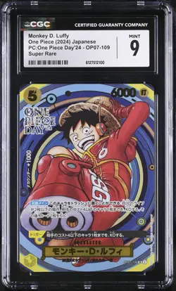 Monkey D. Luffy OP07-109 CGC 9 Mint 2024 Pc:one Piece Day'24 One Piece Japanese - Image 1