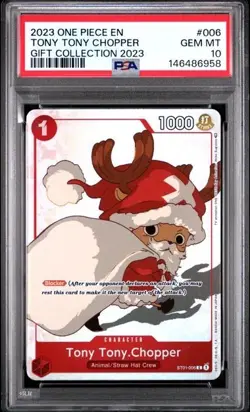 One Piece Card Game TCG Tony Tony.Chopper ST01-006 2023 Gift Collection PSA 10 - Image 1