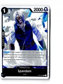 Spandam OP03-086 Rare Pillars of Strength One Piece Foil Lightly Played - Image 1