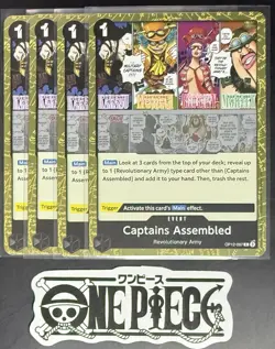 4 x One Piece OP12-097 R Captains Assembled - English - Foil - Playset - NM/M - Image 1