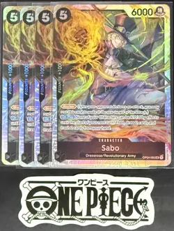 4x One Piece OP04-083 SR Sabo - English - Foil - TCG - Play Set - NM/M - Image 1