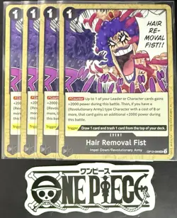 4 x One Piece OP12-098 UC Hair Removal Fist - ENG - Regular - Playset - NM/M - Image 1