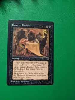 MTG Hymn to Tourach (Table) off center misprint miscut error - Image 1