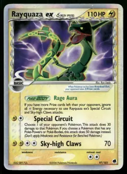 Rayquaza ex 97/101 EX Dragon Frontiers Delta Species Holo Rare POKEMON - Image 1
