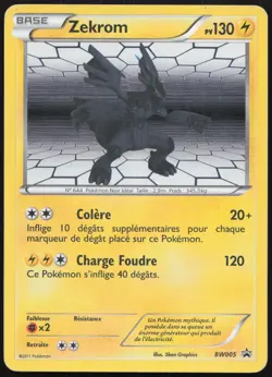 Carte Pokemon Zekrom BW005 Holo Promo BW Francais - Image 1