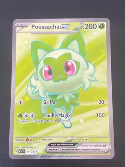 CARTE POKEMON POUSSACHA EX 251/217 FR ULTRA RARE HEROS TRANSCENDANTS - NEUF - Image 1