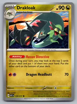 DRAKLOAK 159/217 COMMON ME: ASCENDED HEROES POKEMON NM - Image 1